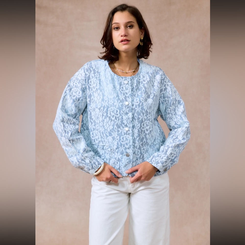 FROM FRANCE Boho Blue Lace jacket
